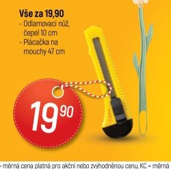 Vše za 19,90 (Odlamovací nůž, Plácačka na mouchy)