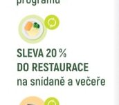 SLEVA 20 % DO RESTAURACE na snídaně a večeře