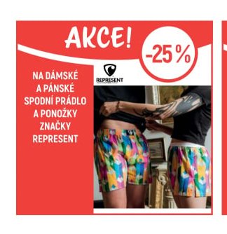 Na dámské a pánské spodní prádlo a ponožky značky Represent