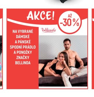 Na vybrané dámské a pánské spodní prádlo a ponožky značky Bellinda