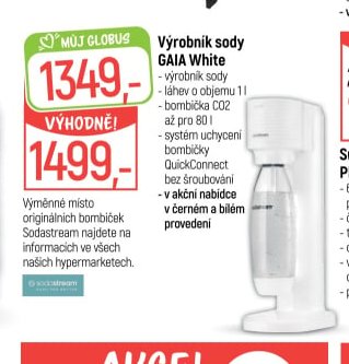 Výrobník sody GAIA White