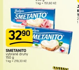 SMETANITO vybrané druhy