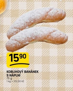 Koblihový banánek s náplní