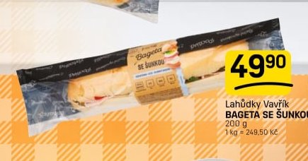Lahůdky Vavřík BAGETA SE ŠUNKOU