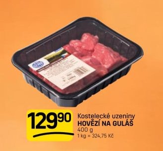 Kostelecké uzeniny HOVĚZÍ NA GULÁŠ