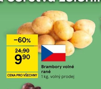 Brambory volné rané