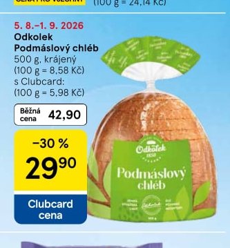 Odkoek Podmáslový chléb