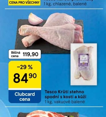 Tesco Krůtí stehno spodní s kostí a kůží