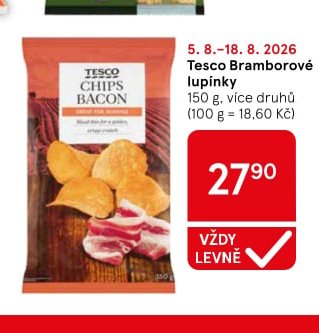 Tesco Bramborové lupínky