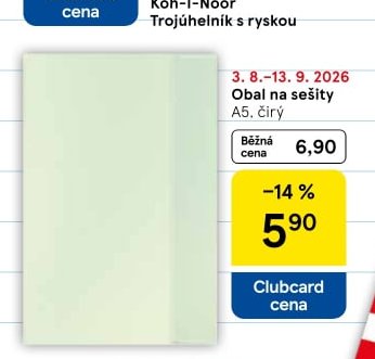 Obal na sešity A5, čirý