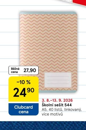 Školní sešit 544 A5, 40 listů, linkovaný, více motivů