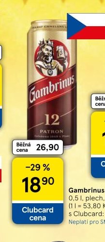 Gambrinus Patron 12 0,5 l