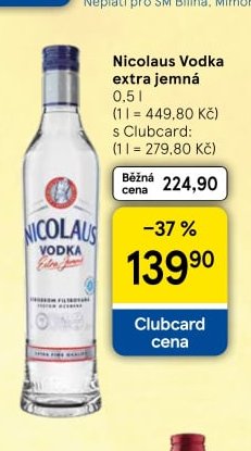 Nicolaus Vodka extra jemná 0,5 l