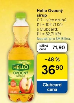Hello Ovocný sirup