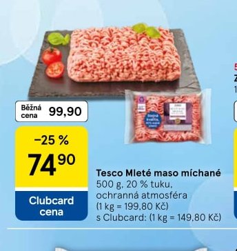 Tesco Mleté maso míchané