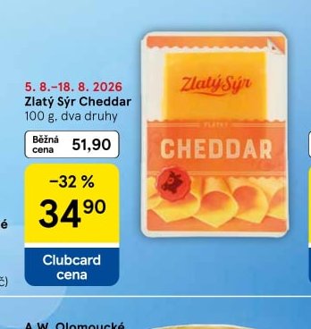 Zlatý Sýr Cheddar