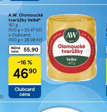 A.W. Olomoucké tvarůžky Velké