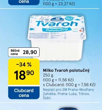 Milko Tvaroh polotučný