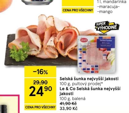 Le & Co Selská šunka nejvyšší jakosti