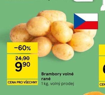 Brambory volné rané