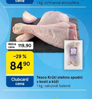 Tesco Krůtí stehno spodní s kostí a kůží