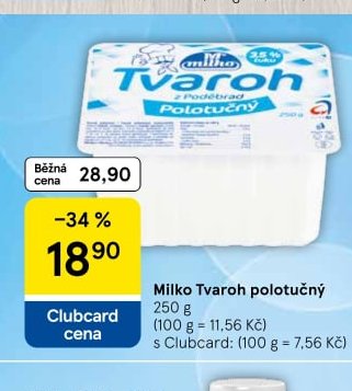 Milko Tvaroh polotučný