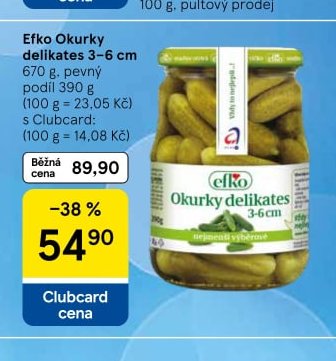 Efko Okurky delikates 3–6 cm