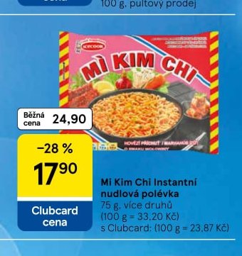 Mi Kim Chi Instantní nudlová polévka