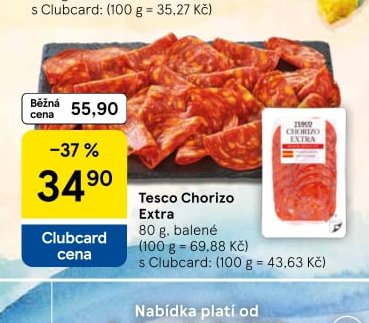 Tesco Chorizo Extra