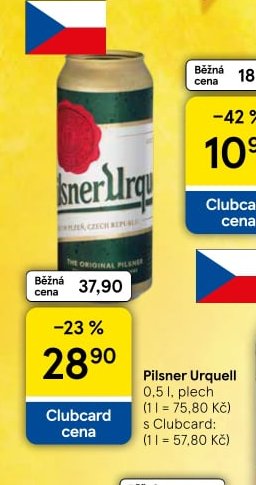 Pilsner Urquell 0,5 l, plech