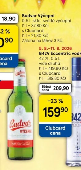Budvar Výčepní 0,5 l, plech, světlé výčepní