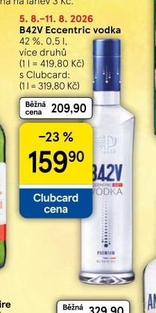 B42V Eccentric vodka 42 %, 0,5 l, více druhů