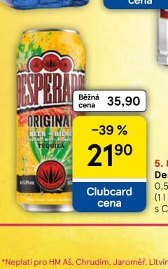 Desperados 0,5 l, plech, více druhů