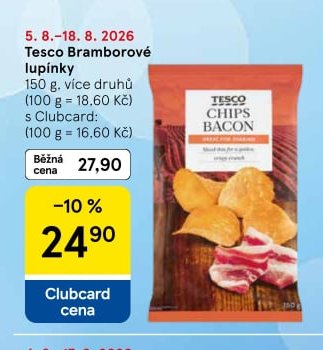 Tesco Bramborové lupínky
