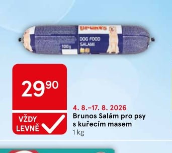 Brunos Salám pro psy s kuřecím masem