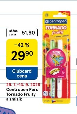 Centropen Pero Tornado Fruity a zmizík