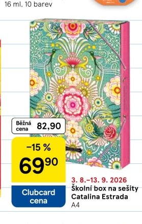Školní box na sešity Catalina Estrada A4