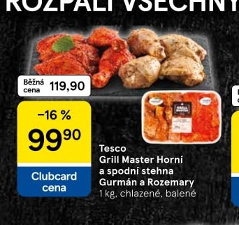 Tesco Grill Master Horní a spodní stehna Gurmán a Rozemary