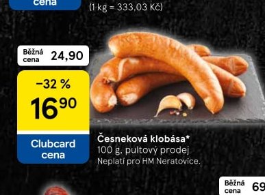 Česneková klobása