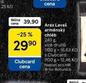 Arax Lavaš arménský chléb