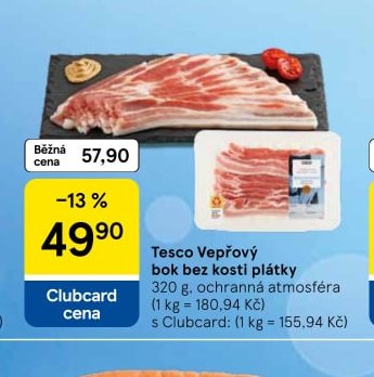 Tesco Vepřový bok bez kosti plátky