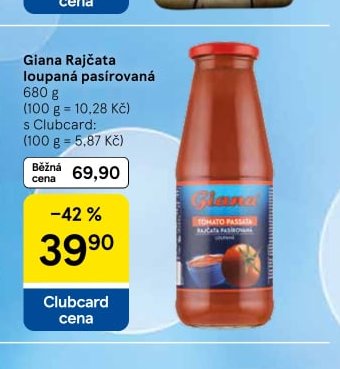 Giana Rajčata loupaná pasírovaná