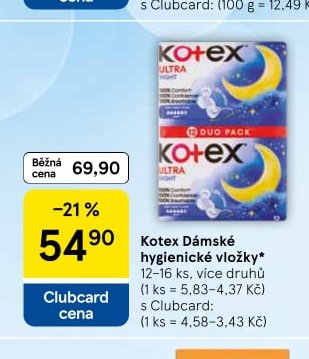 Kotex Dámské hygienické vložky