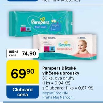 Pampers Dětské vlhčené ubrousky