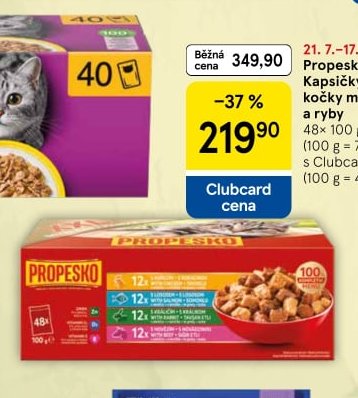 Propesko Kapsičky pro kočky mix masa a ryby