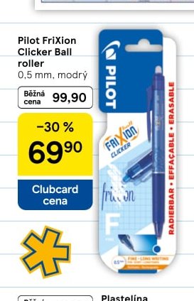 Pilot FriXion Clicker Ball roller 0,5 mm, modrý