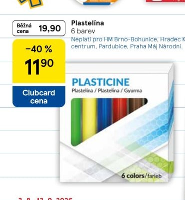 Plastelína 6 barev