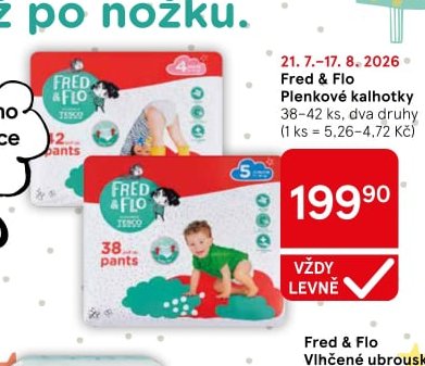 Fred & Flo Plenkové kalhotky 38-42 ks