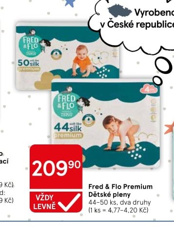 Fred & Flo Premium Dětské pleny 44-50 ks