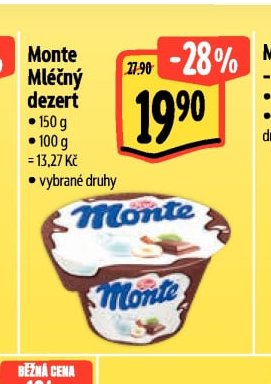 Monte Mléčný dezert